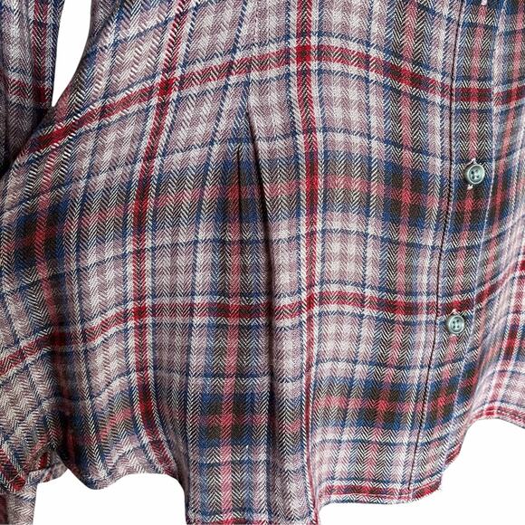 Treasure & Bond Flannel Plaid Boyfriend Style Button Down Women's Size Small - Picture 6 of 9